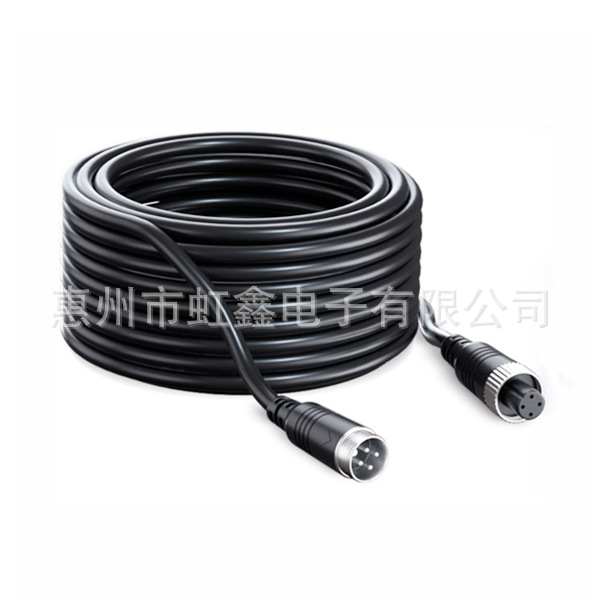 M12防水连接器公对母连接线m122345芯公母对接直插头车载