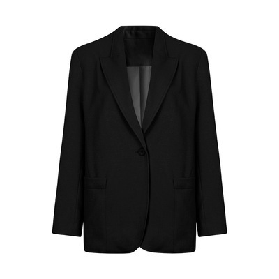 2024 early spring album careful machine Pearl slightly shiny suit profile casual elegant profile temperament black suit