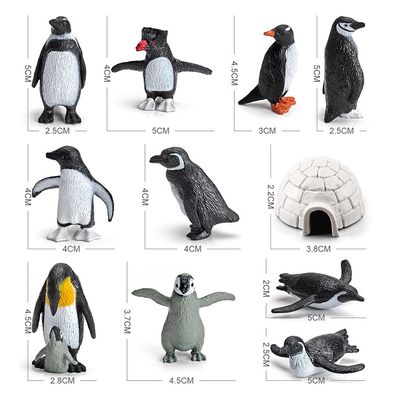 Simulación transfronteriza mini pingüino modelo traje polar animal sólido adornos babyA Adeli Penguin