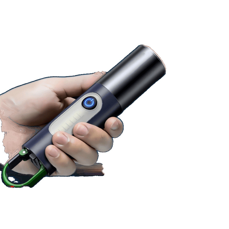 Antorcha de luz alta importada de Alemania LED multifuncional recargable láser ultra brillante de largo alcance explosión campamento luz de tienda de campaña