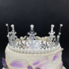 Birthday baking accessories Big Emperor Crown Belly Bellyfast Cake Decoration of high -lit pearl head jewelry hairpods