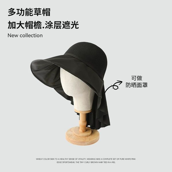 Two-purpose neck hat-black