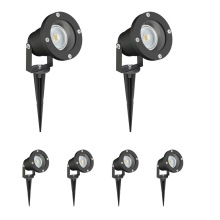 户外防水地插投光灯投射灯GU10圆形插地灯庭院花园埋地照树灯室外
