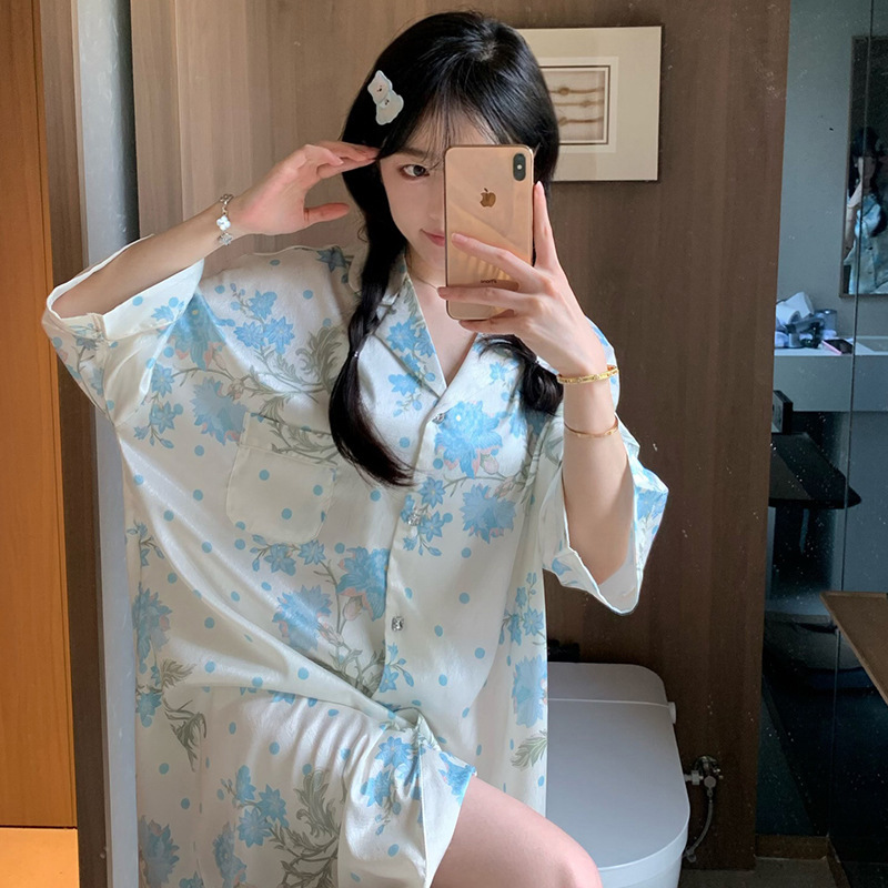 블루드림 디스크셔츠 스커트