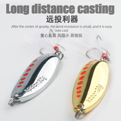 KINGKONG Cross-Border Lure New Red Dot Leech Spinner Long Casting Artificial Bait for Largemouth Bass, Perch, and Crucian Carp