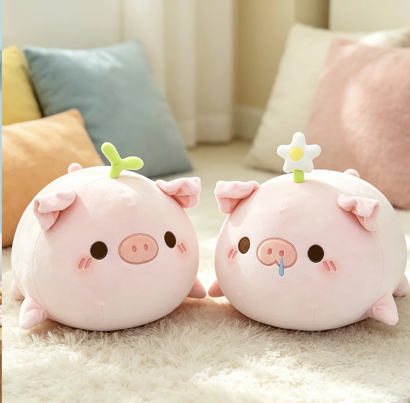 Popular cute little pig plush toy, a soft and adorable pig doll, perfect as a children's gift, a plush pillow, or a fabric doll