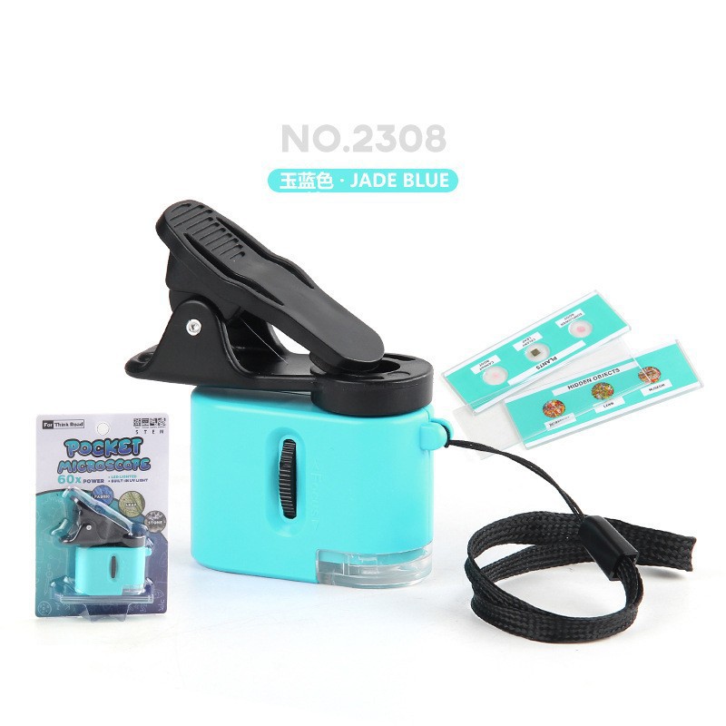 NO.2308 미니현미경 [옥청색흡착판]