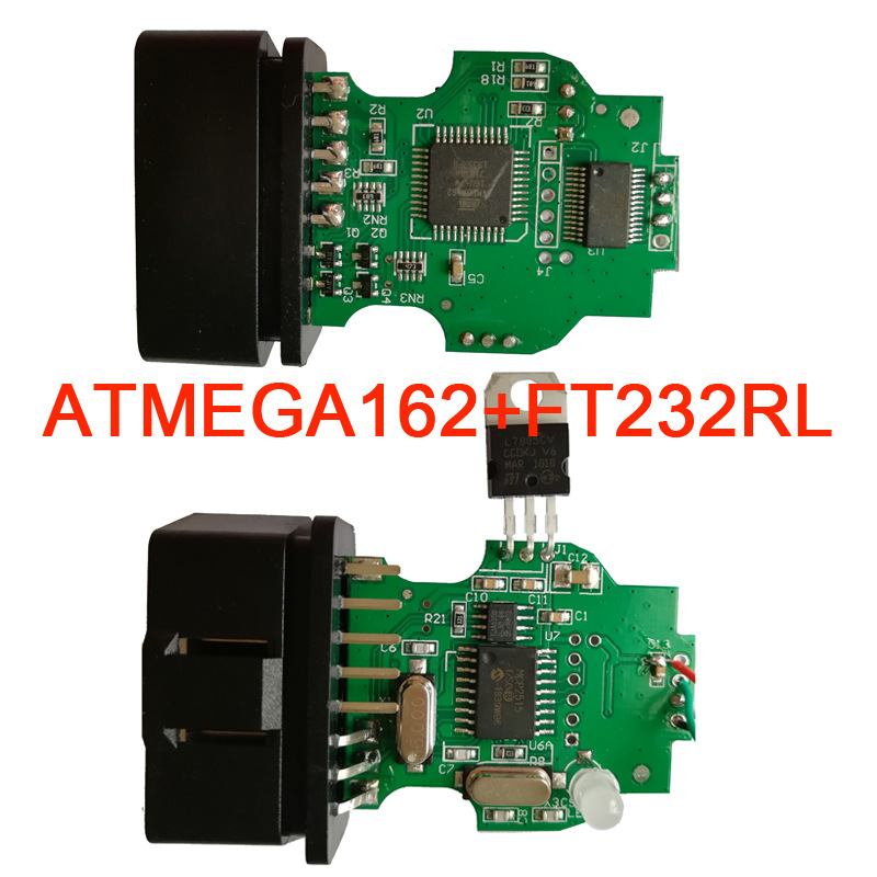 跨境HEX V2 OBD VAGCOM V 12.12 汽车诊断线 ATMEGA162+FT232RL