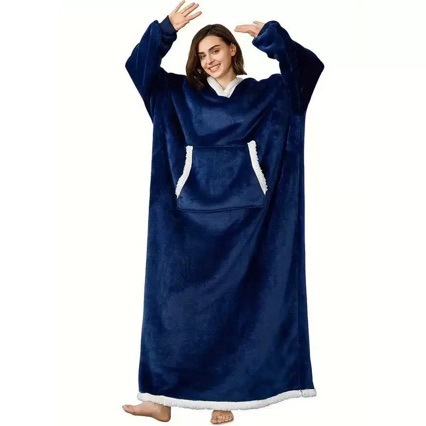 Pijama grueso chaqueta de terciopelo perezoso mantas de televisión pijamas de franela encapuchados extensión 120CM150CM image 2