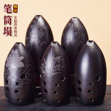 精品陶埙10孔演奏初学勋古埙乐器双腔F调十孔入门新手笔筒埙G八孔