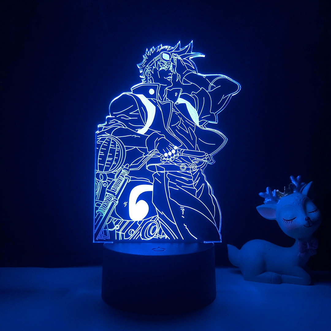Jojo Bizarre Adventure 3D ночной светильник для спальни декоративный лампа