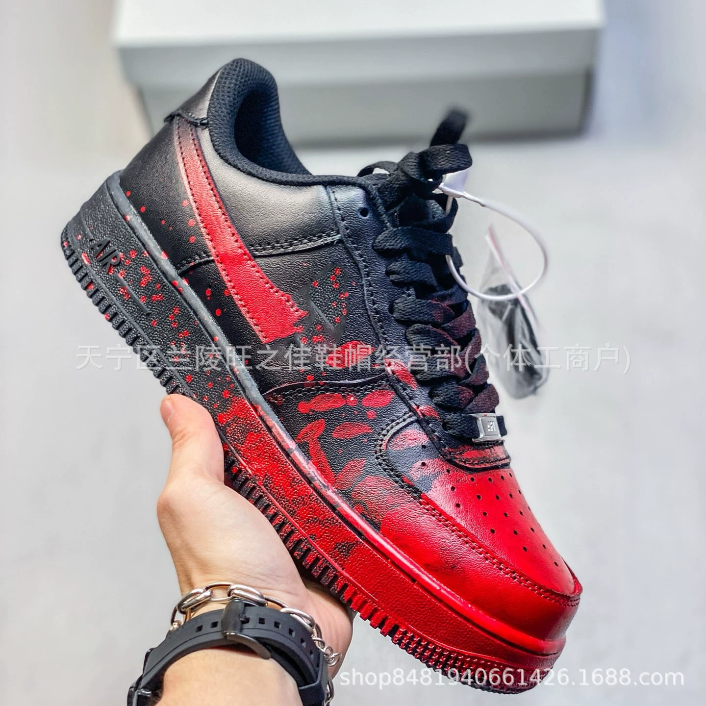 Putian Men's and Women's Shoes Air Force 1'07 Low g Air Force One Landscape Painting Painted Low-Top Casual Sneakers