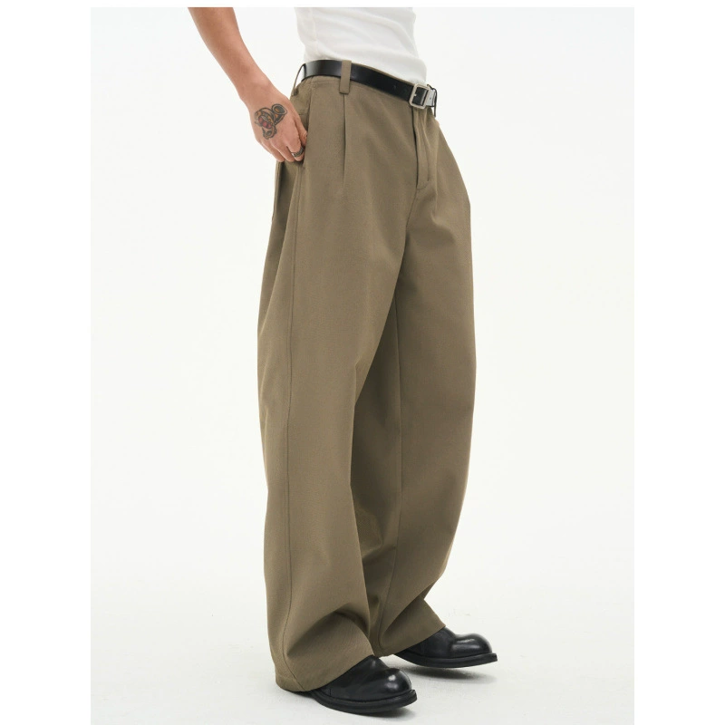 24SS легкие классические прямые брюки из легкой полой пряжи, не требующие особого ухода