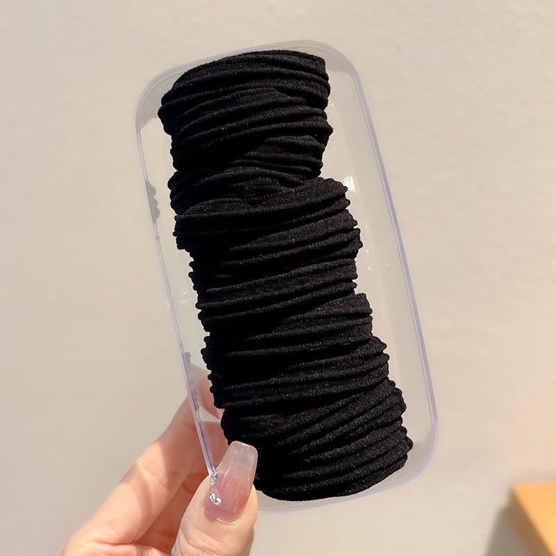 Elegante y lindo oso grueso cabeza cuerda de correa elástica alta mujer cabello nuevo cabello de galletas de cola de caballo alta cuerda de cabello