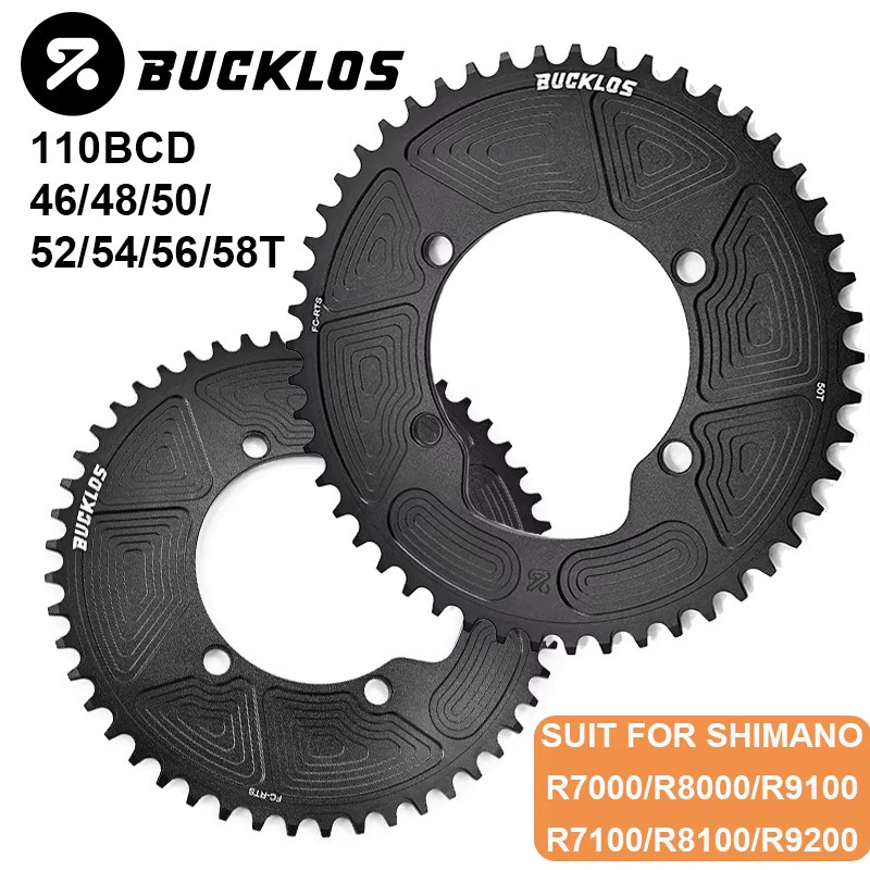 Bucklos Road Bike Bicycle Positive and Negative Tooth Single Chainring Power Meter Closed 4-Bolt Bcd110 Racing Chainring Bucklos Road Bike Bicycle Positive and Negative Tooth Single Chainring Power Meter Closed 4-Bolt Bcd110 Racing Chainring
