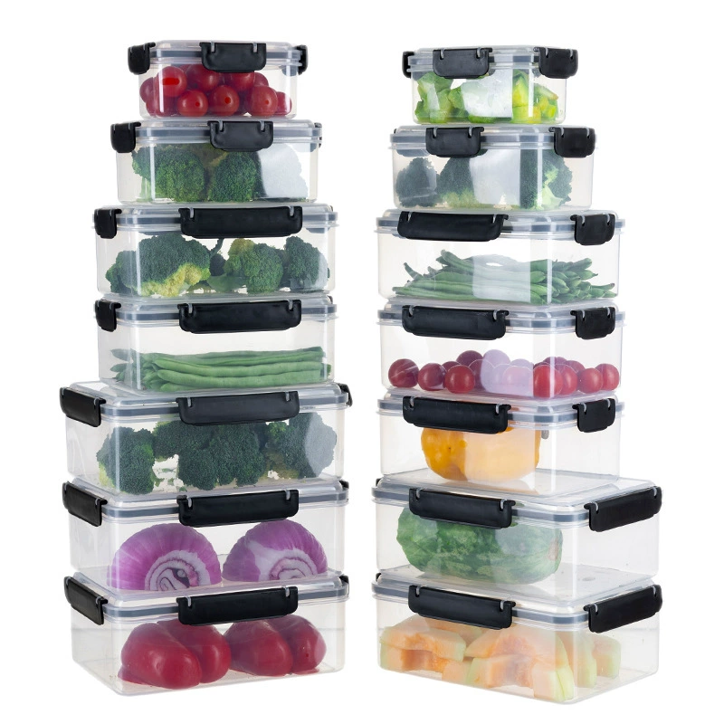 Коробка для хранения, набор, прозрачный пластиковый контейнер для продуктов, увеличенная толщина