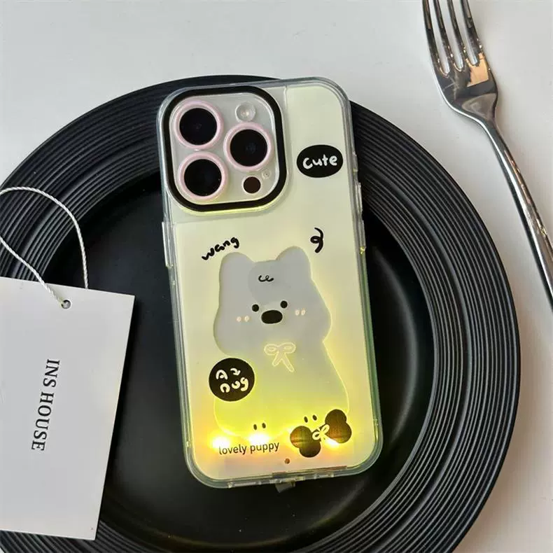 Apple, неон совместимый чехол для телефона, милый мультяшный iPhone 16, iPhone 17ProMax