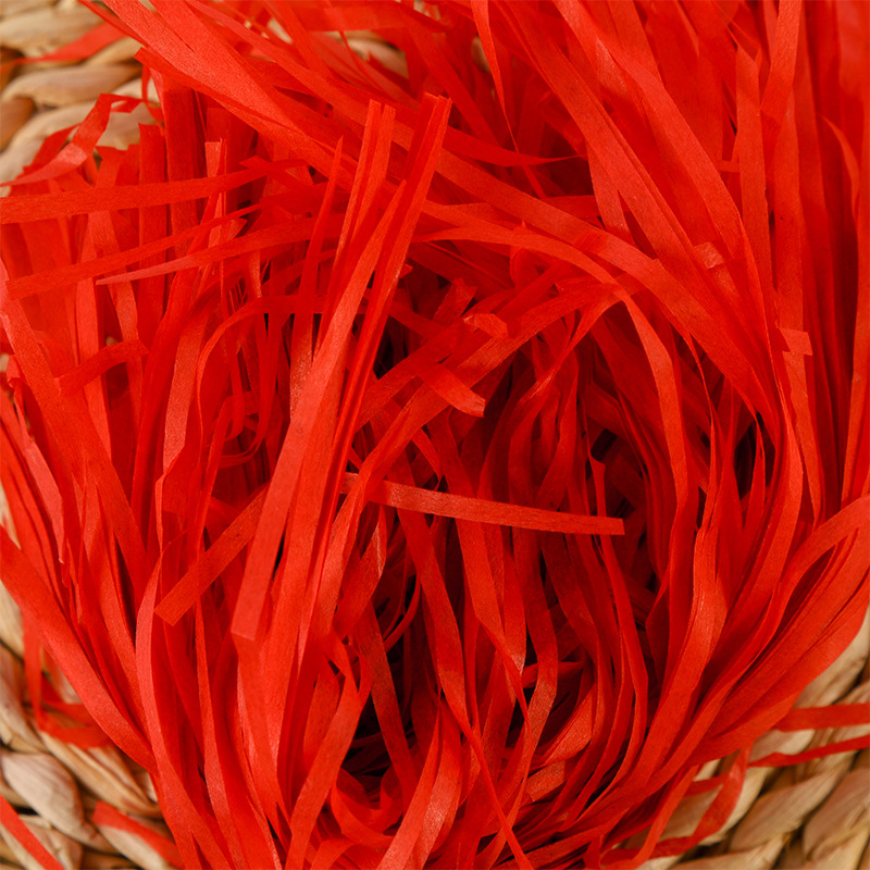 Inventario de papel de paja de color Raffi bolsa de regalo de boda caja de caramelo de boda relleno caja de regalo decoración de papel al por mayor