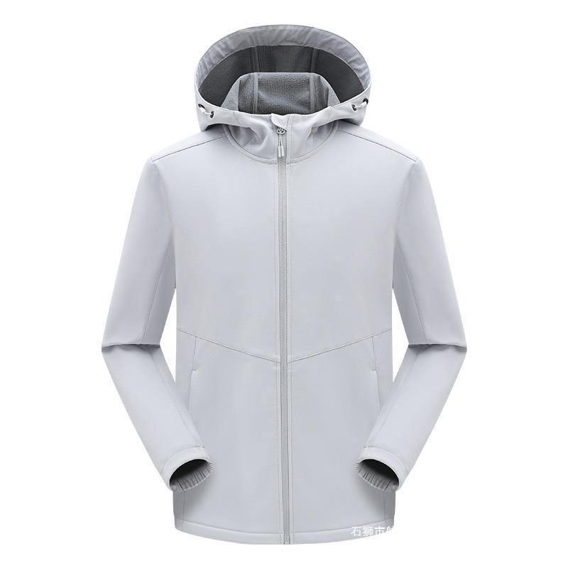Cross-border Hooded Soft Shell Windproof Wear-resistant Four-level Water-splashing Technology Breathable Comfortable Couple's Soft Shell Jacket