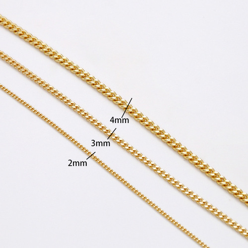 New 14K gold multi-specification Korean fashion chain chain diy handmade sweater chain bracelet necklace material