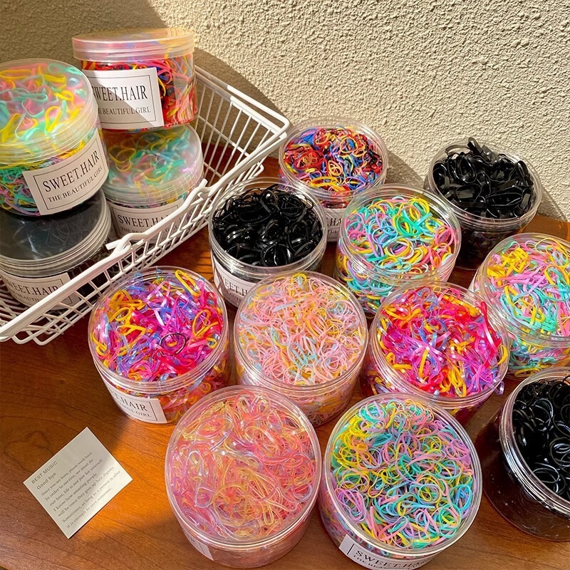Candy-Colored Disposable Hair Ties for Women, 2026 New Style Hair Bands for Children, High Elasticity, Non-Damaging Hair Ropes, Hair Ties