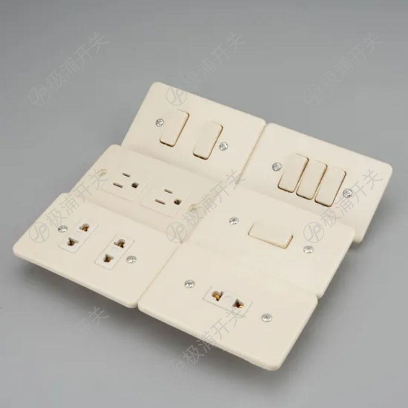 Cheap Ivory Bakelite Wall Mount Flush 2gang Double Socket