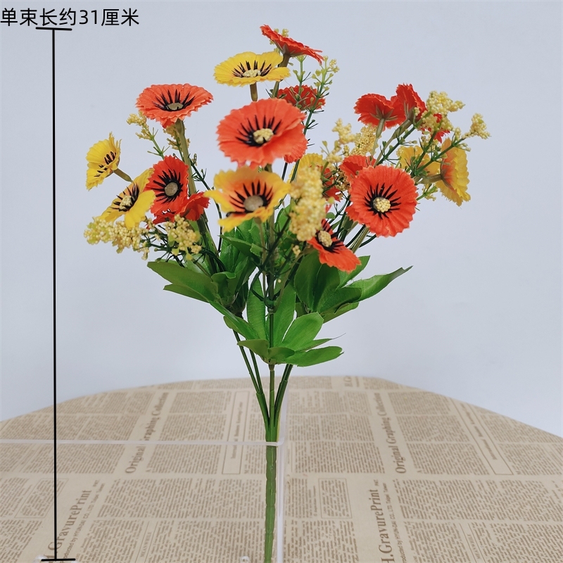 zh花玫瑰花摆设花束单支套装客厅装饰花艺塑料花绢花假花摆件|undefined