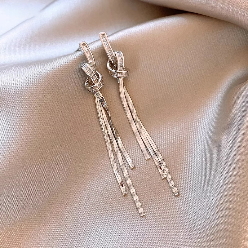 Long Tassel Earrings for Women, Accessible Luxury Elegant Earrings, Unique 2025 New Hot Style High-End Ear Clip Earrings
