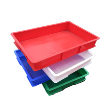 厂家现货6号胶盆 3号塑料方盘 5号物料托盘 仓库货架托盘 浅胶盆