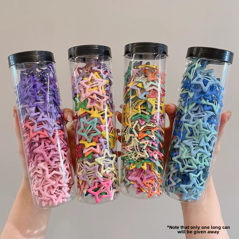 Cute Star Y2K Hairpin Women's Side Clip Bangs bb Clip Hairpin Children's Colorful Clip Side Clip Headwear_voghion.com