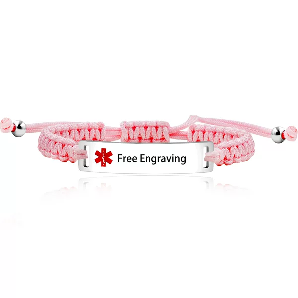 Amazon's Popular Medical Symbol Stainless Steel Curved Piece DIY Lettering Hand-Woven Bracelet Ready for Wholesale