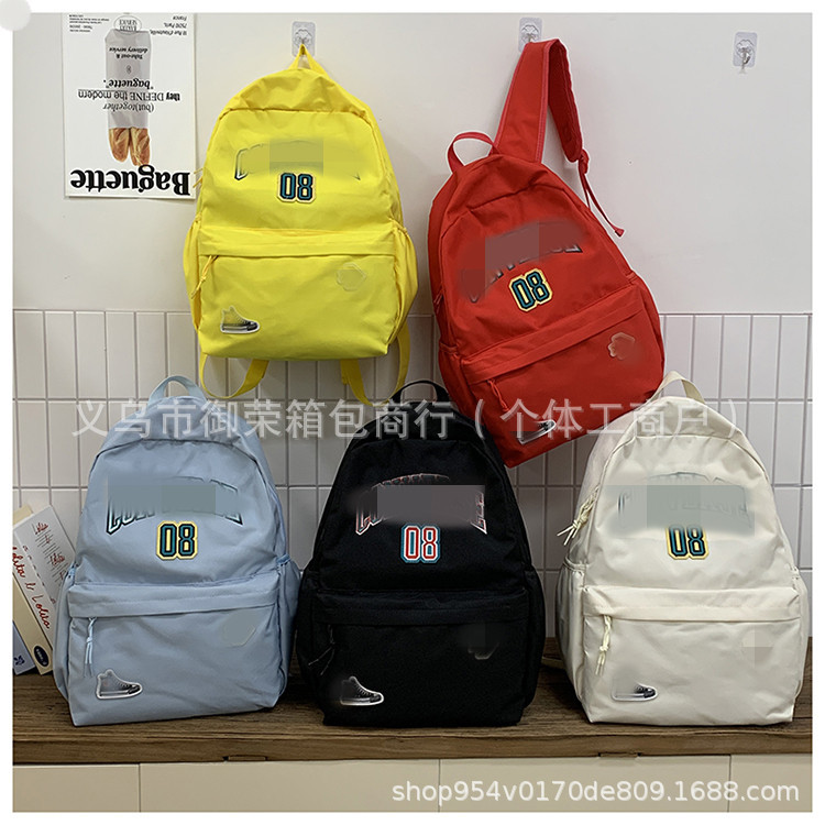 Trendy Brand Backpacks for Men and Women, Versatile Casual Campus Lightweight Spine-Protecting Student Schoolbags, Large-Capacity Outdoor Travel Backpacks