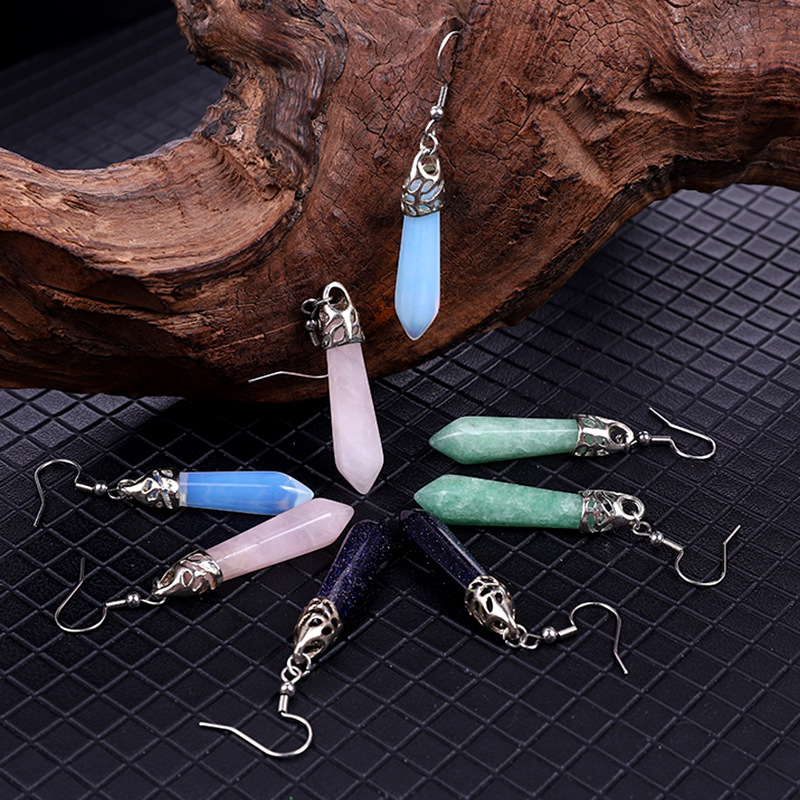 1 Pair Fashion Solid Color Polishing Crystal Drop Earrings display picture 1