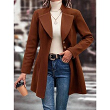 U 14922 Fashionable Lapel Wool Coat Ůʿ�������� �W���羳��