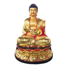 卧佛图片佛像三宝佛塑像佛像如来佛树脂彩绘贴金南阳佛像厂直销