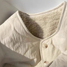 2025新款双面穿羊羔毛棉马甲女春夏文艺宽松无袖正反两穿外套