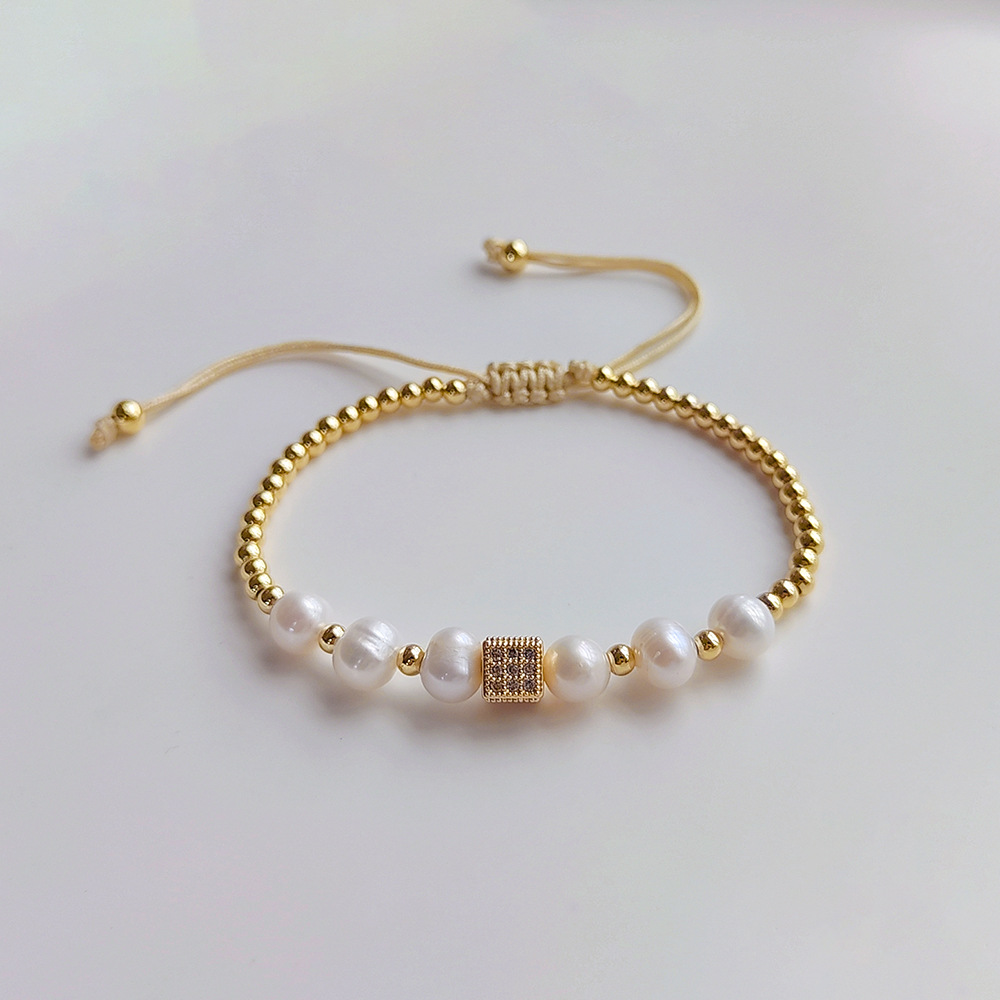 1 Piece, 1 Set Quantity Casual Basic Geometric Freshwater Pearl Soft Clay Women's Bracelets