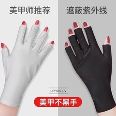 マニキュア手袋、アンチベイクブラック、アンチライト、アンチブラック、ハーフフィンガー、ショートスタイル、サイクリング専用、運転用、滑り止め、タッチスクリーン、指漏れ