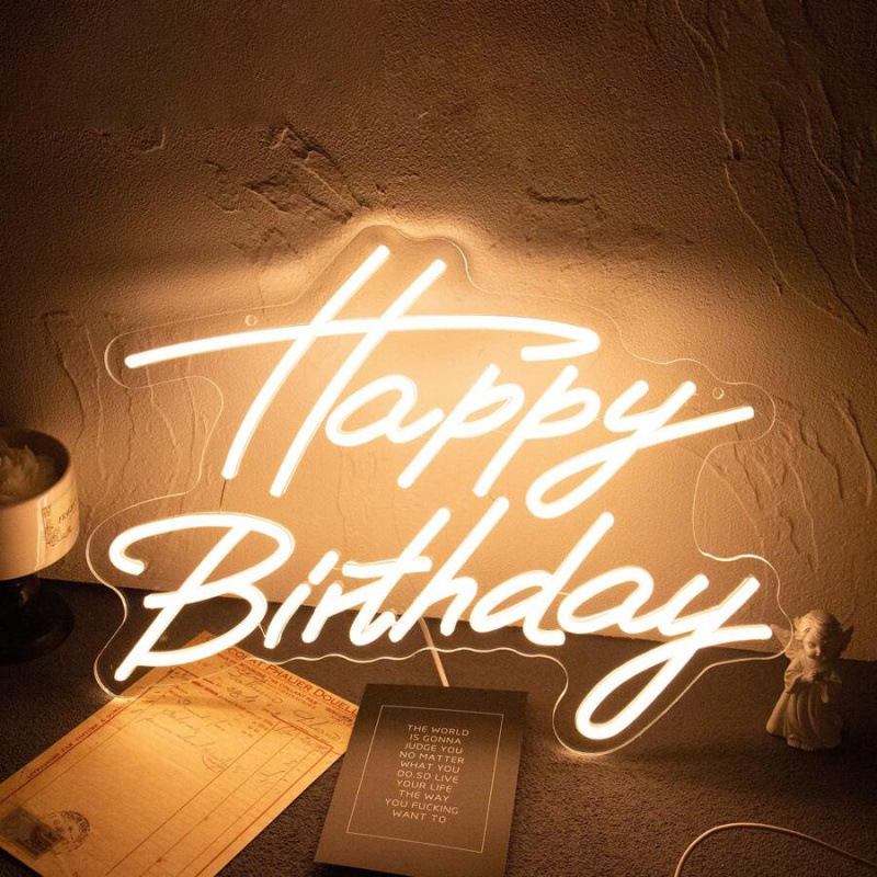 2026 paragraph R5287 TEMU Foreign trade On behalf of Cross border new pattern The neon lights Happy Birthday Wall hangings