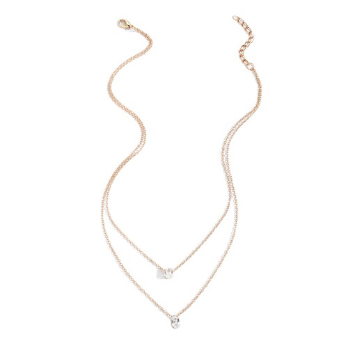 Niche Design Diamond Necklace Waterdrop Egg Oval Single Pendant Layered Stylish and Chic Necklace Wholesale