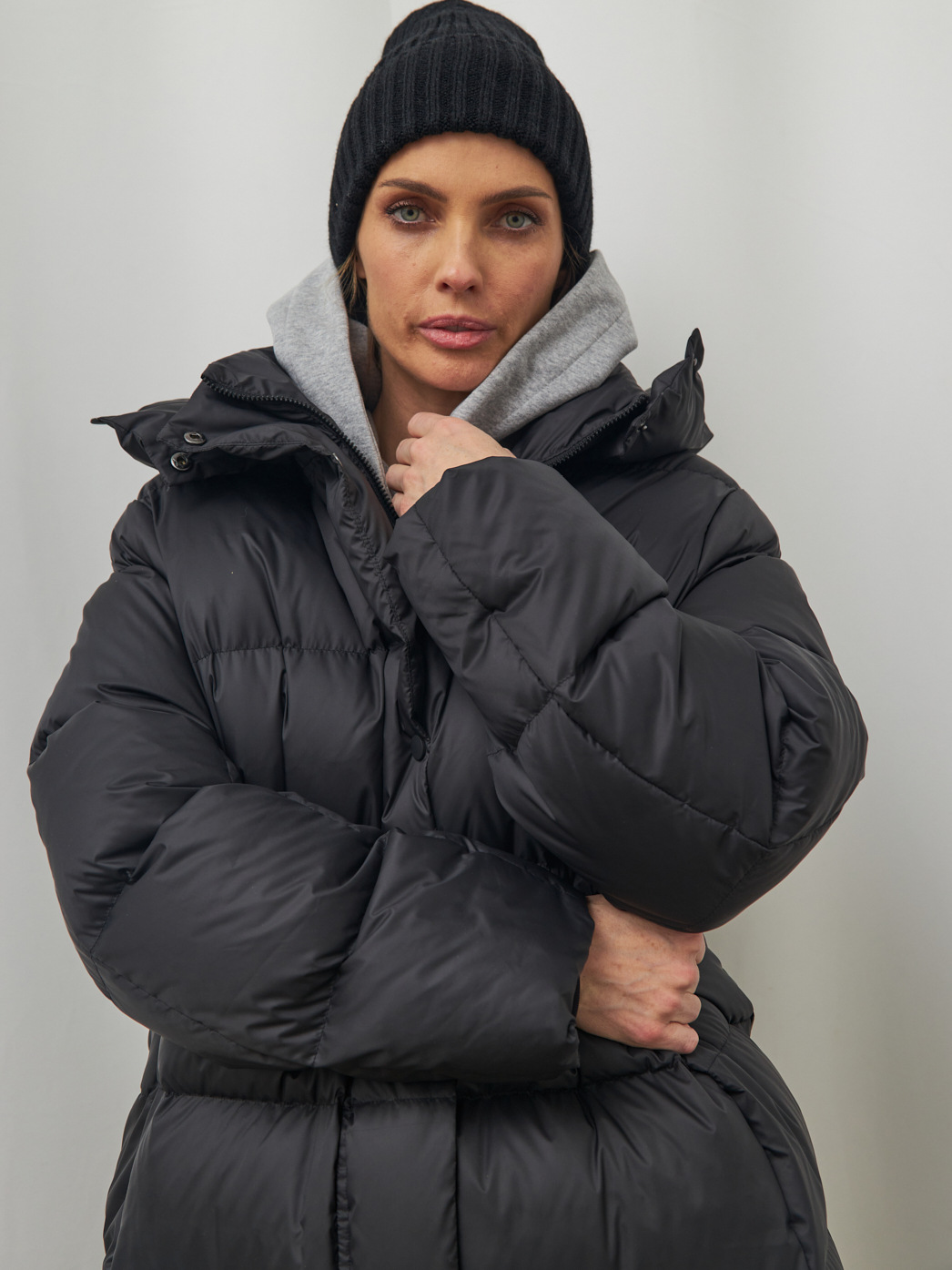 Dames lange donsjas met capuchon warme winterjas_voghion.com