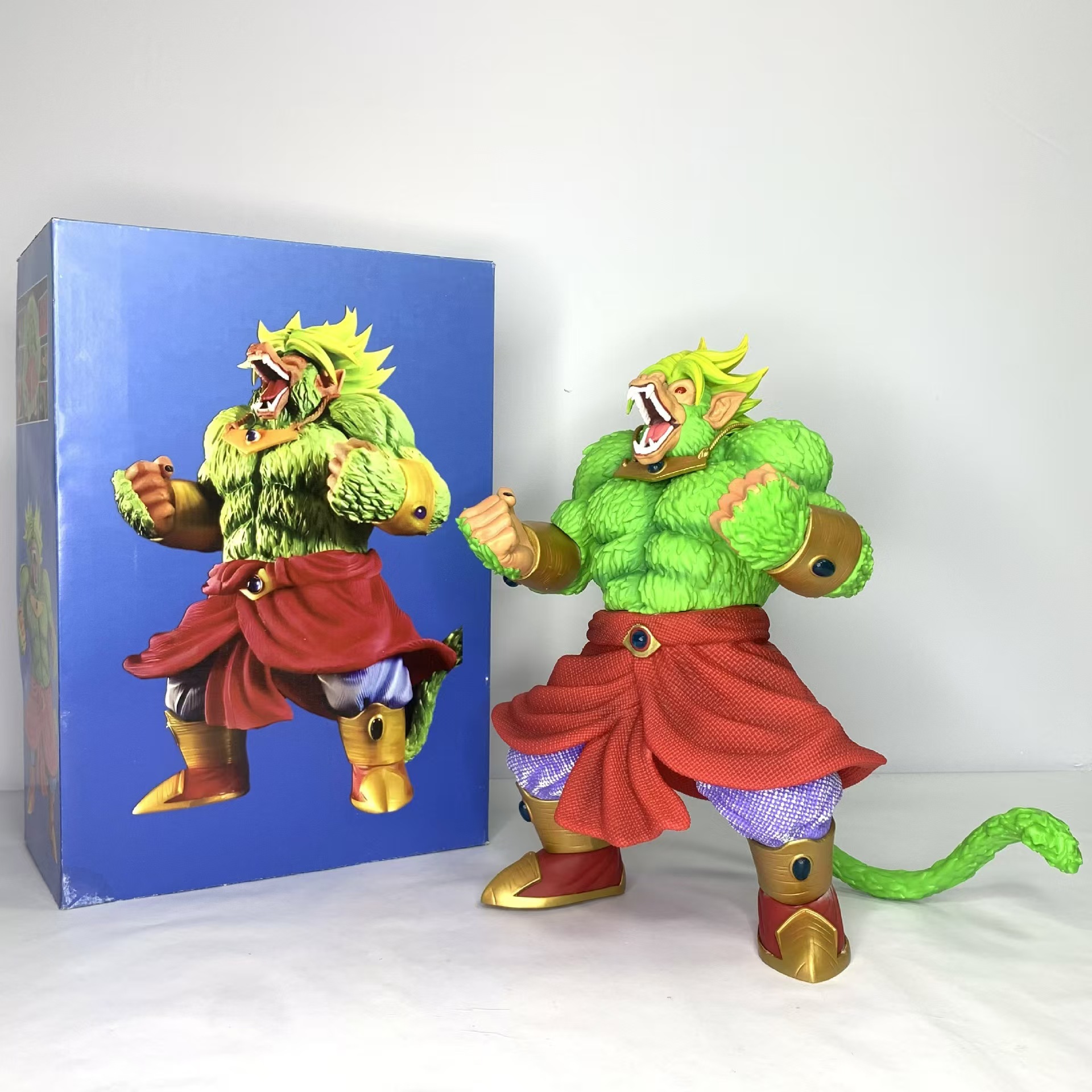 Siete bolas de dragón GK gran gorila gran mono Broly super Saiyan postura de pie decoración de estatua hecha a mano