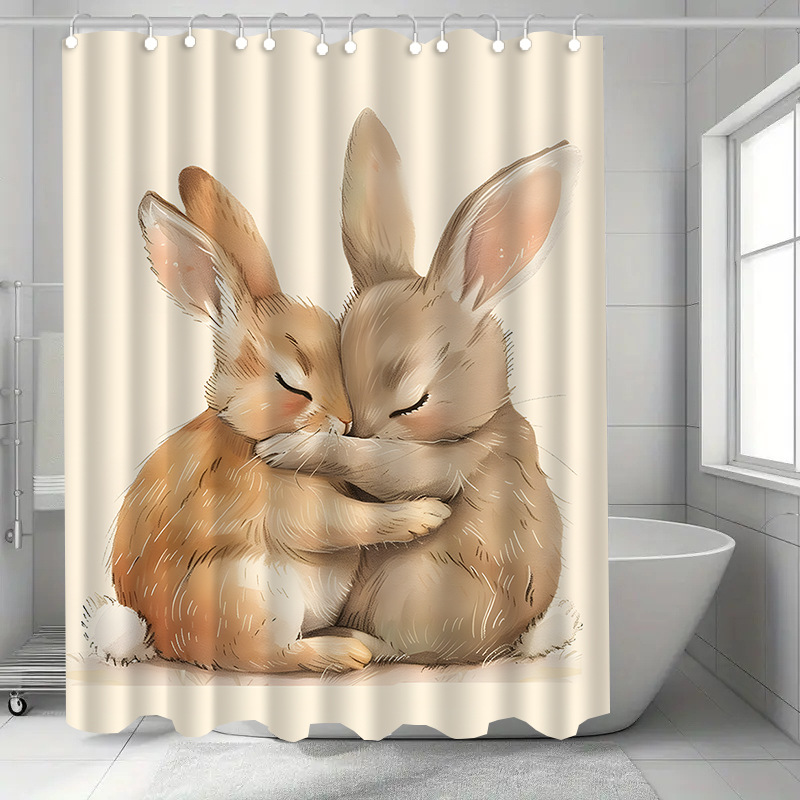 Cross-Border Popular Shower Curtain Waterproof and Mildew-Proof Thickened Bathroom Partition Curtain Punch-Free Partition Curtain Door Curtain Curtain