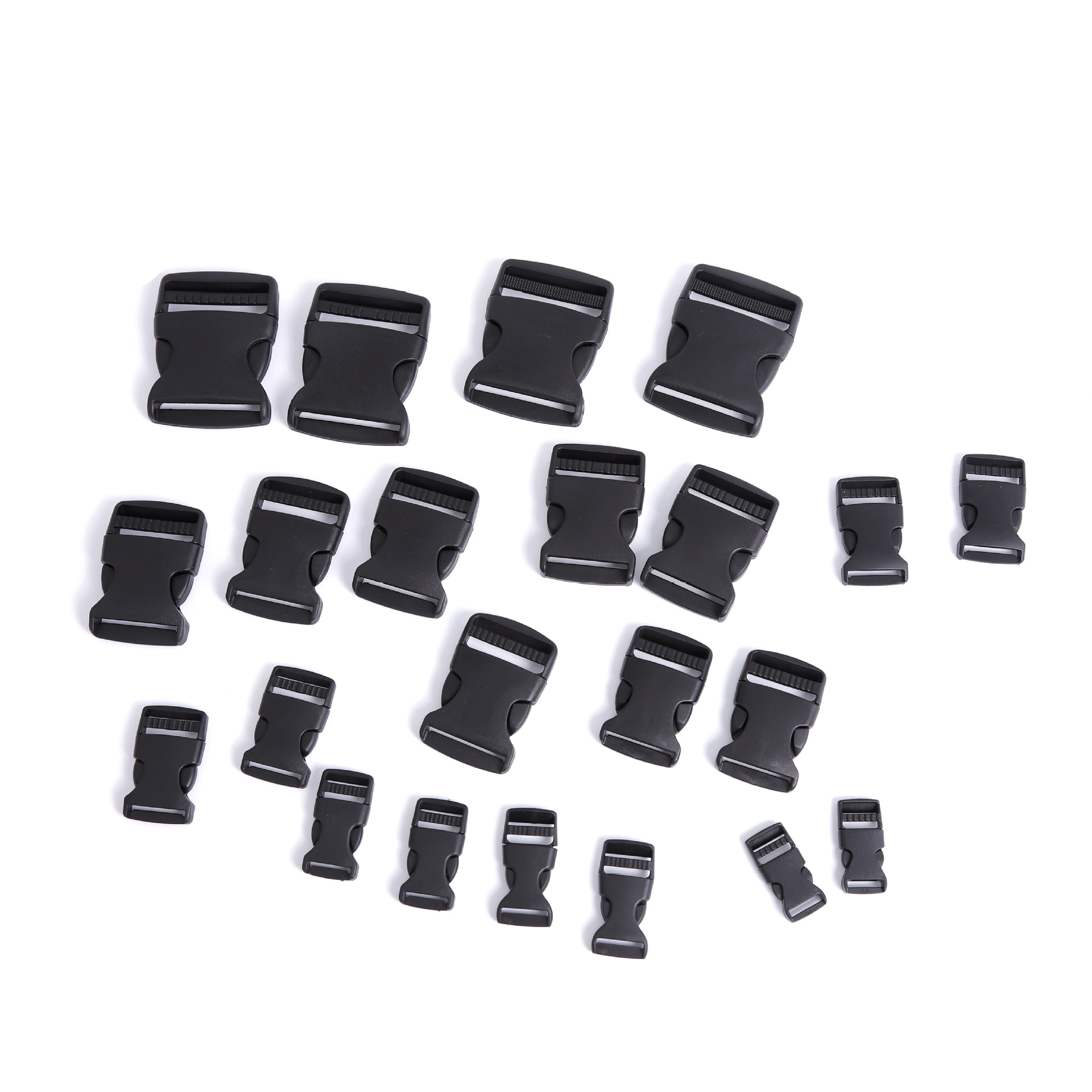 Botón de plástico en stock, bolsas negras, bolsas de cintura, botón de ajuste multifuncional, accesorios de botón de fijación Pom