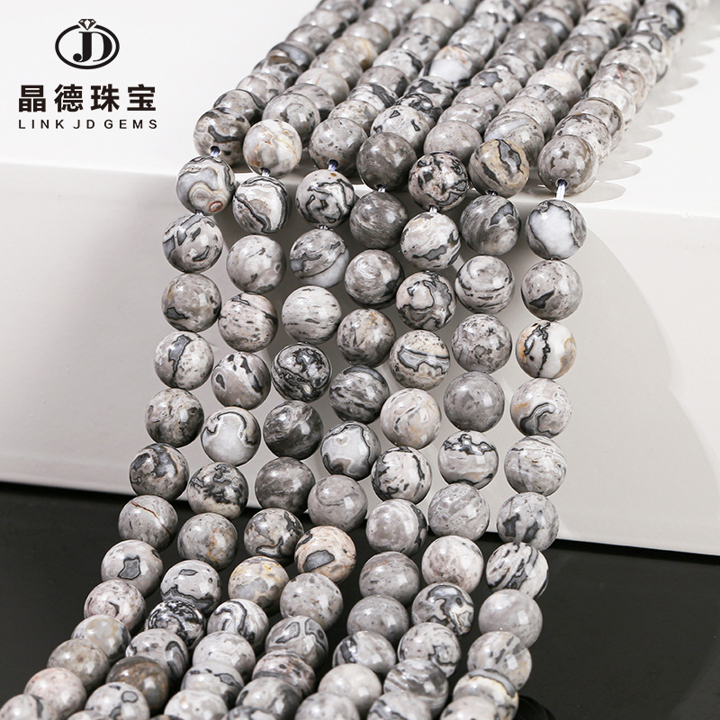 Jingde Jewelry Map Stone Loose Beads Picasso Stone Round Beads DIY Personalized Miscellaneous Stone Loose Beads Wholesale Factory Direct Supply Jingde Jewelry Map Stone Loose Beads Picasso Stone Round Beads DIY Personalized Miscellaneous Stone Loose Beads Wholesale Factory Direct Supply