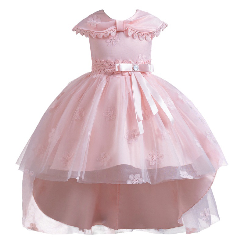 Vestido de niña nuevo transfronterizo vestido de princesa de gama alta vestido de pasarela Show de niña de flores anfitrión piano