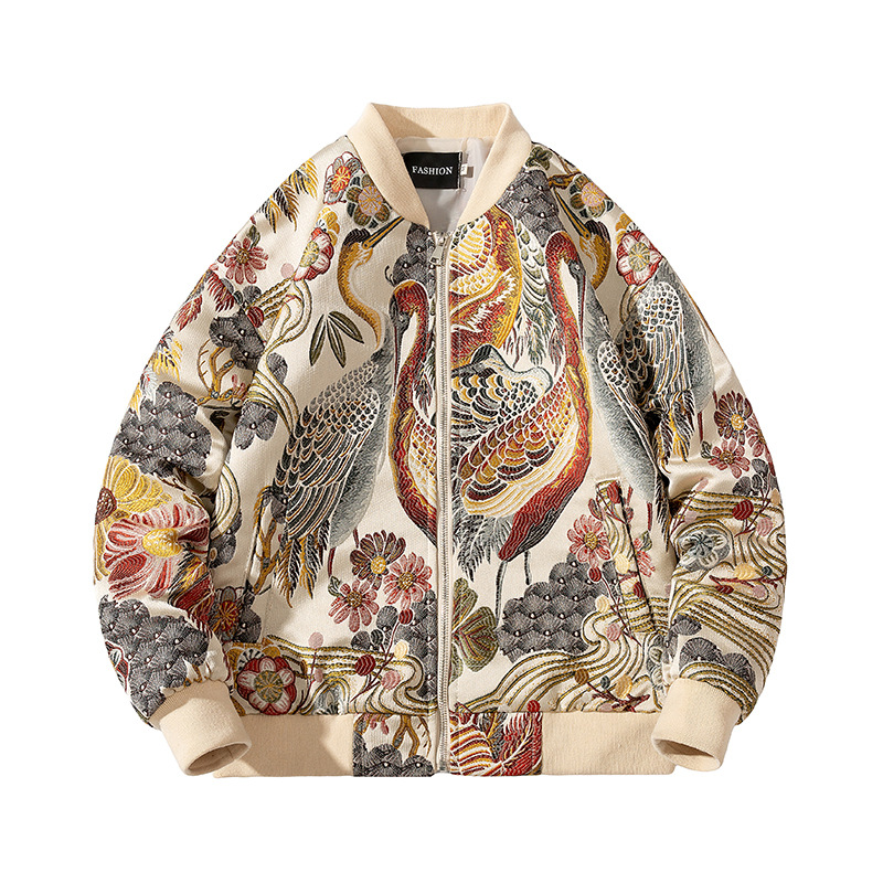 Bestickte Herrenjacke Slim Fit Für Frühling Und Herbst_voghion.com