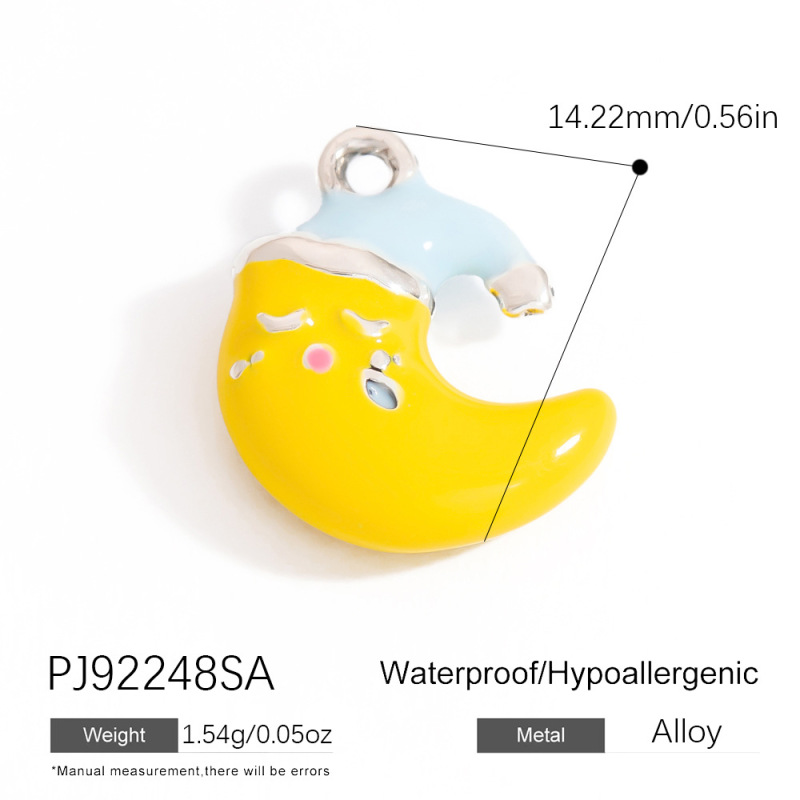 ヨーロッパとアメリカのステンレス鋼 DIY ジュエリー アクセサリー漫画フルーツデザート小動物オーシャンスタイル愛のオイルドリップペンダント|undefined