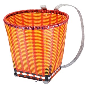Color Weaving Basket Old-fashioned Vegetable Buying Basket Household Tea Picking Mushroom Picking Basket Plastic Basket Adult Dance Basket