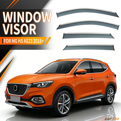 Suitable for Mg Hs Car Window Sun Visor and Rain Shield (Rain shield) - standard-packaging-4pcs-overseas-mg-hs-mk1-as23-2018-2024-pc-with-bright-strip-rain-shield
